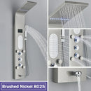 Modern black led waterfall shower panel bathroom system with bidet tap