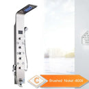Modern black led waterfall shower panel bathroom system with bidet tap