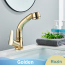 DecorBites™ Black Lift Basin Faucet with Pull Out Sprayer for Bathroom Sink - Dual Nozzle
