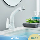 DecorBites™ Black Lift Basin Faucet with Pull Out Sprayer for Bathroom Sink - Dual Nozzle
