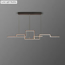 DecorBites™ Black Line Art Metal Hanging Lamp - Simplistic LED Island Lighting for Dining Room