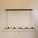 DecorBites™ Black Linear Island Pendant Light with Exposed Bulb Design - Perfect for Restaurants and Lofts