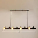 DecorBites™ Black Linear Island Pendant Light with Exposed Bulb Design - Perfect for Restaurants and Lofts