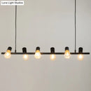 DecorBites™ Black Linear Island Pendant Light with Exposed Bulb Design - Perfect for Restaurants and Lofts
