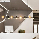 DecorBites™ Black Linear Island Pendant Light with Exposed Bulb Design - Perfect for Restaurants and Lofts
