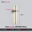 DecorBites™ Black Long Strip Wall Lamp - Modern Minimalist Bedroom Living Room TV Wall Light