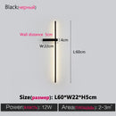 DecorBites™ Black Long Strip Wall Lamp - Modern Minimalist Bedroom Living Room TV Wall Light