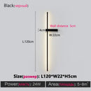DecorBites™ Black Long Strip Wall Lamp - Modern Minimalist Bedroom Living Room TV Wall Light