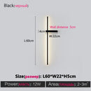 DecorBites™ Black Long Strip Wall Lamp - Modern Minimalist Bedroom Living Room TV Wall Light