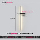 DecorBites™ Black Long Strip Wall Lamp - Modern Minimalist Bedroom Living Room TV Wall Light