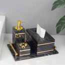 DecorBites™ Black Marble Bathroom Accessories Set