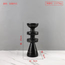 DecorBites™ Black Marble Candle Holder, Modern Yellow Stone Candle Holder