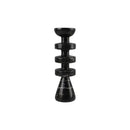 DecorBites™ Black Marble Candle Holder, Modern Yellow Stone Candle Holder