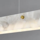 Modern black marble pendant chandelier – dining room rectangular light