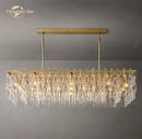 DecorBites™ Black Marignan K9 Crystal Rectangular Chandelier for Living Dining Room