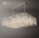 DecorBites™ Black Marignan K9 Crystal Rectangular Chandelier for Living Dining Room