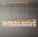 DecorBites™ Black Marignan K9 Crystal Rectangular Chandelier for Living Dining Room