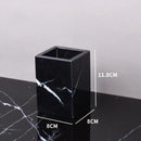 DecorBites™ Black Marquina Marble Bathroom Set cue.opti