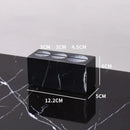 DecorBites™ Black Marquina Marble Bathroom Set cue.opti