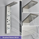 DecorBites™ Black Massage Jet Rainfall Shower Panel with Temperature Display 5 Modes
