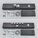 DecorBites™ Black Massage Jet Rainfall Shower Panel with Temperature Display 5 Modes
