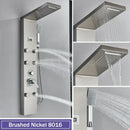 DecorBites™ Black Massage Jet Rainfall Shower Panel with Temperature Display 5 Modes