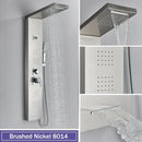 DecorBites™ Black Massage Jet Rainfall Shower Panel with Temperature Display 5 Modes