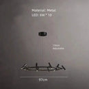 Decorbites black metal chandelier minimalist dining room led light