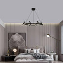 Decorbites black metal chandelier minimalist dining room led light