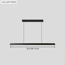 DecorBites™ Black Metal Linear LED Pendant: Sleek Restaurant Island Light Fixture
