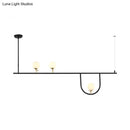 DecorBites™ Black Metal Triple-Light Globe Chandelier for Dining Rooms