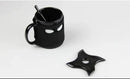 Decorbites black ninja mug with sword stirrer kitchen novelty cup