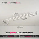 Decorbites black nordic chandelier minimalist 3 bar living room light