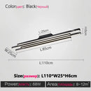Decorbites black nordic chandelier minimalist 3 bar living room light