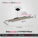 Decorbites black nordic chandelier minimalist 3 bar living room light