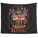 DecorBites™ Black Psychedelic Tapestry: Aesthetic Room Decor Wall Hanging