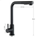 Decorbites black pull out kitchen faucet with dual mode nozzle