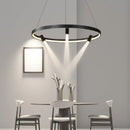 Decorbites black round combo chandelier living room spotlight pendant