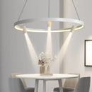 Decorbites black round combo chandelier living room spotlight pendant