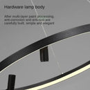 Decorbites black round combo chandelier living room spotlight pendant
