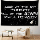 Decorbites black sky art tapestry bedroom starry wall decor