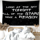 Decorbites black sky art tapestry bedroom starry wall decor