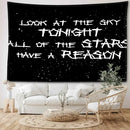 Decorbites black sky art tapestry bedroom starry wall decor