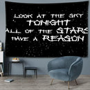 Decorbites black sky art tapestry bedroom starry wall decor