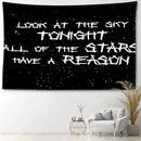 Decorbites black sky art tapestry bedroom starry wall decor