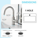 DecorBites™ Black Stainless Steel Bathroom Faucet - Single Handle