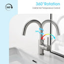 DecorBites™ Black Stainless Steel Bathroom Faucet - Single Handle
