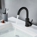 DecorBites™ Black Stainless Steel Bathroom Faucet - Single Handle