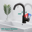DecorBites™ Black Stainless Steel Bathroom Faucet - Single Handle