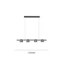 Decorbites black strip chandelier 5 light living room pendant light